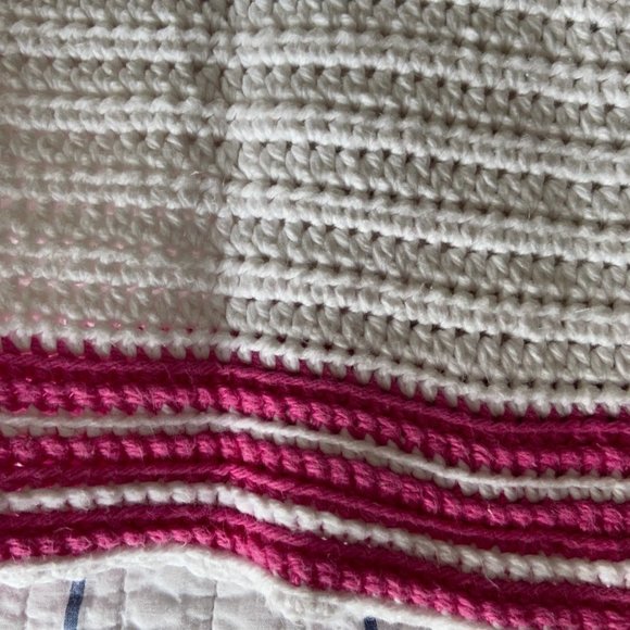 Handmade 100% Cotton Crochet Boxy Cardigan. Sz M EUC - Picture 5 of 7